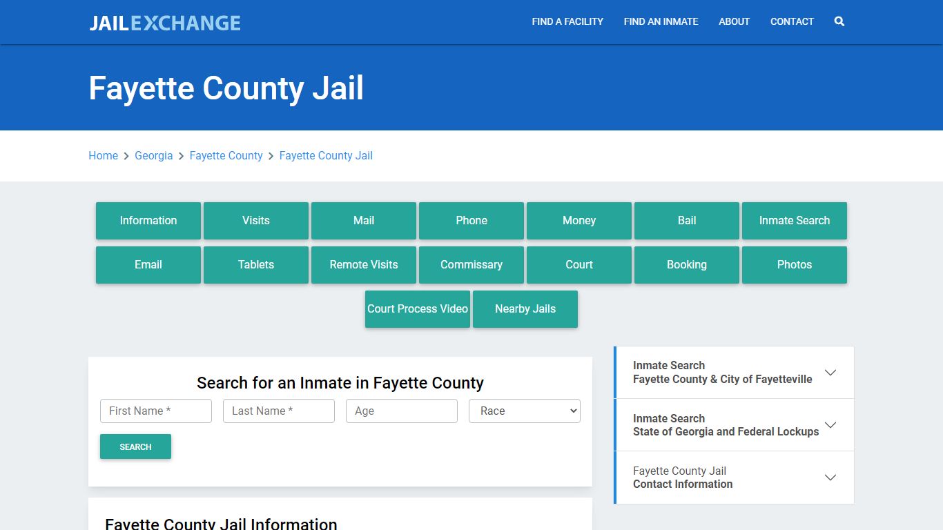 Fayette County Jail Roster Lookup, GA, Inmate Search